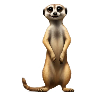 Meerkat stands on its hind legs sticker