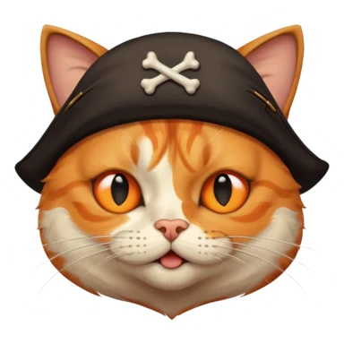 pirate cats with one eye closed with eyeband sticker