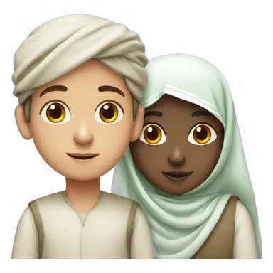 Cute Syrian boy and saudi girl sticker