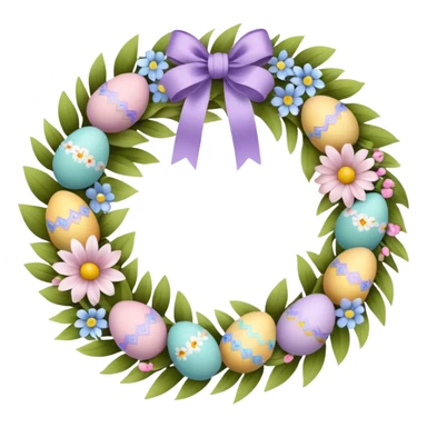 flower easter wreath sticker