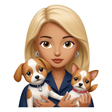 Dior model with pet sticker