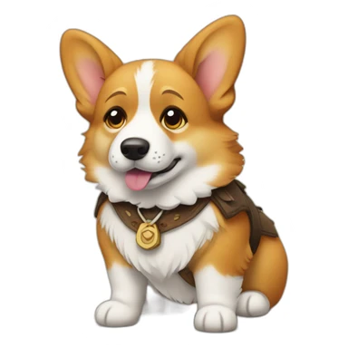 Sad corgi wearing lederhosen sticker
