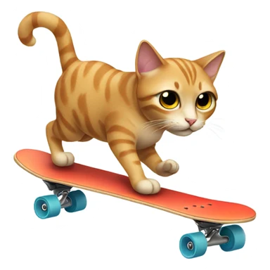 cat on a skateboard sticker