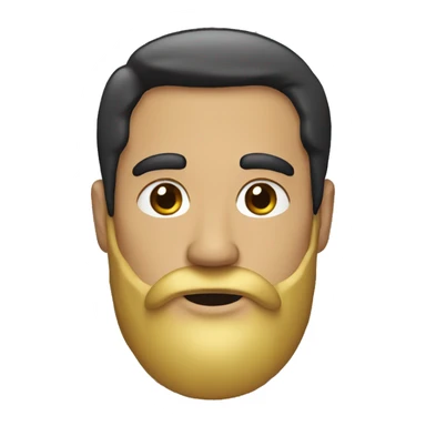 A man with golden beard and black hair  sticker