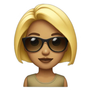 cool girl with sunglasses sticker