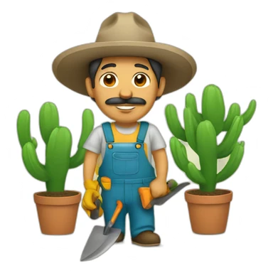 Mexican gardener sticker