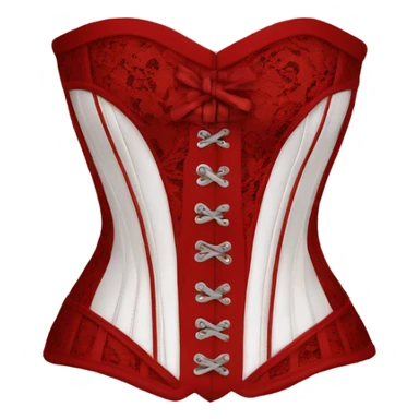 Corset red lace  sticker