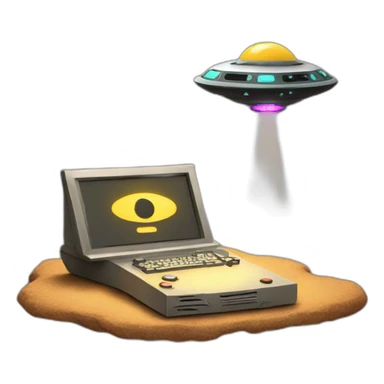 Play Station  and ufo sticker
