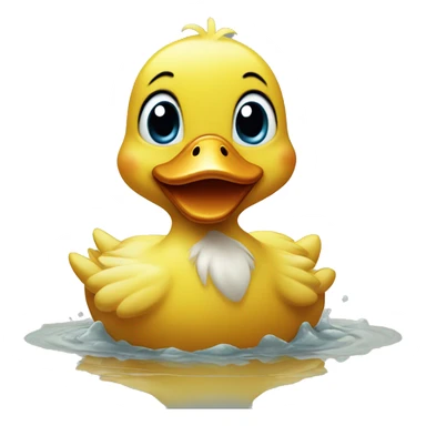 Baby duck in a puddle sticker