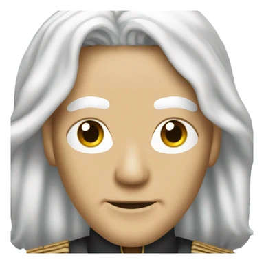 supreme-commander WITH WHITE HAIR NO MUSTACHE sticker