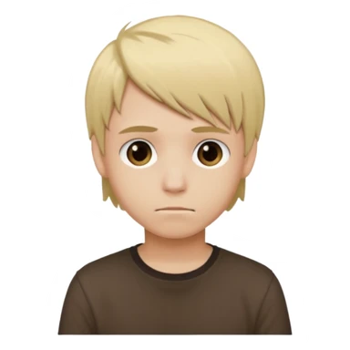 boy with blonde hair emo and shirt brown sticker