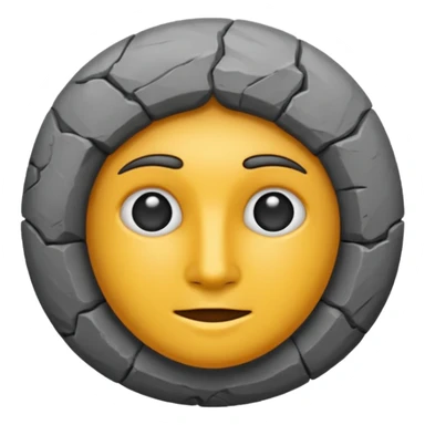Single dark-gray Roman sanpietrino emoji, minimal and rounded sticker