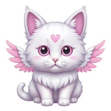 pastel angel cat with three eyes sticker