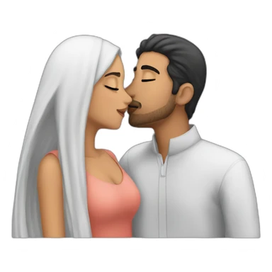 An arabic guy named mxy kissing a girl named remas sticker