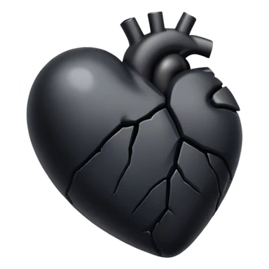 broken black heart sticker
