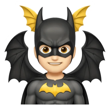 Batman emoji plzz give me wings alsi with this face like sticker