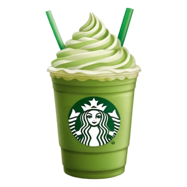 Chubby Starbucks green matcha Frappuccino sticker