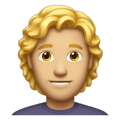 A man with golden hair  sticker