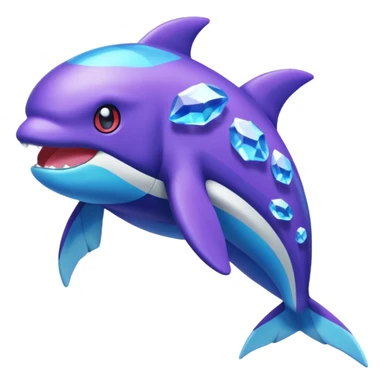 Pokemon legendary purple and cian crystal kyogre sticker