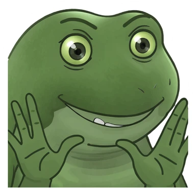 hands over eyes smiling  sticker