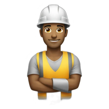 brazilian man working sticker