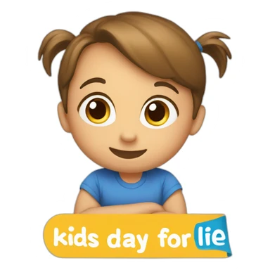 postersaying kids day for life sticker