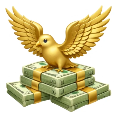 money with wings sticker