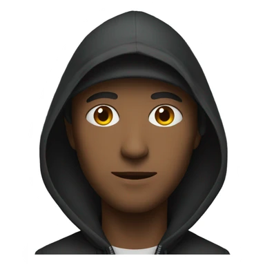 man with a hood sticker