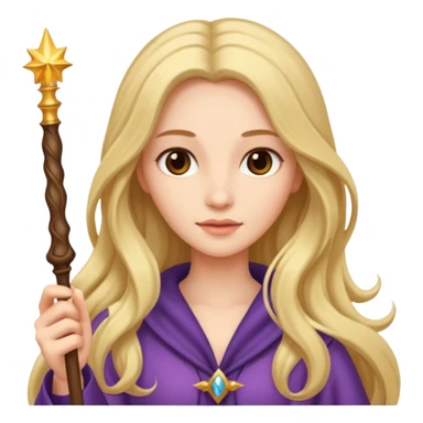 beautiful-haired woman with a wand sticker