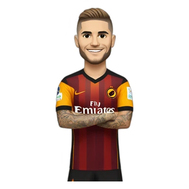 Mauro Icardi with Galatasaray jersey sticker