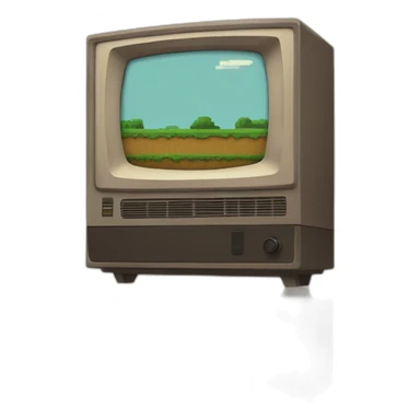 old tv on 8-bits sticker