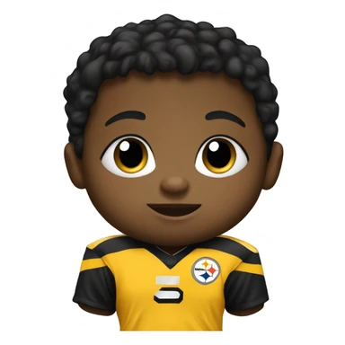 Baby in Steelers uniform  sticker