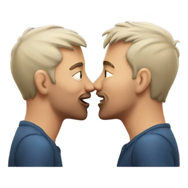 Two men kissing sticker