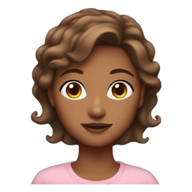 lesbian brown haired girl sticker