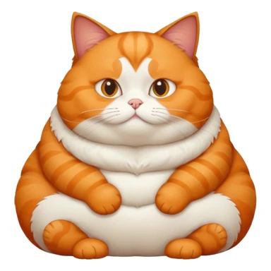 a very fat cat is sitting sticker