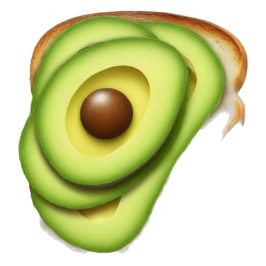 Sliced avocado on toast sticker