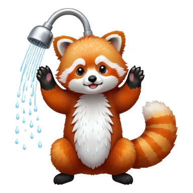 red panda shower sticker