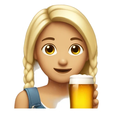girl with beer sticker