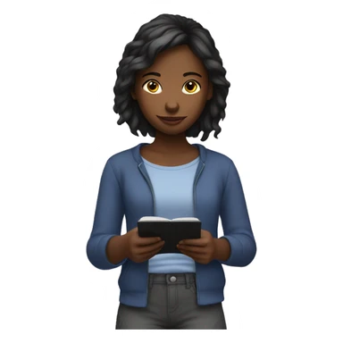 Girl reads on Kindle sticker