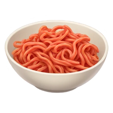 Kawaii bowl of red pasta  sticker