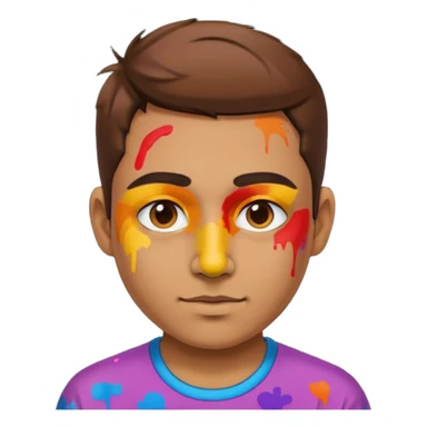 Paint on only nose, half body. sticker