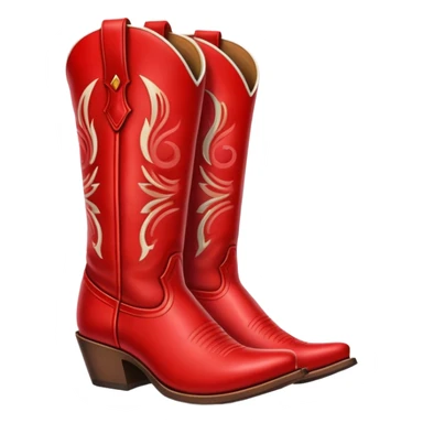 Red cowboy boots sticker