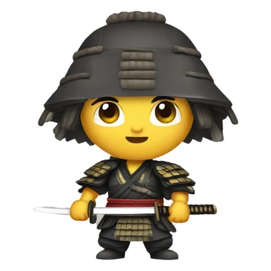 A little cartoon samurai sticker