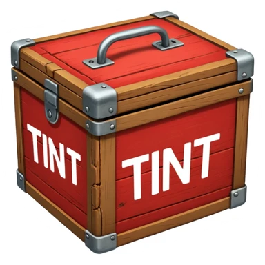 a red box with word TNT on it























 sticker