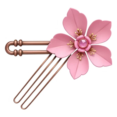 sakura hairpin sticker