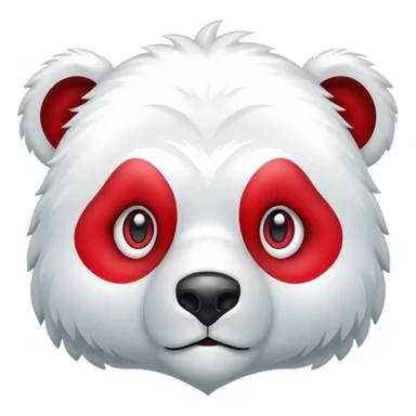 Eisbäre mit grimmigen bösen Blick und leuchtenden roten Augen sticker