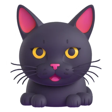jolly one-eyed cat sticker