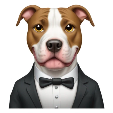 Pitbull dog in a suit sticker