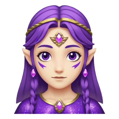 glitter purple zelda sticker