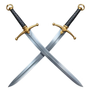 crossed swords sharp sticker